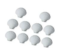 carotoe 10PCS White Seashells Natural Scalloped Shells for Unique Handicraft Projects and Personalizing Art Creation Shell Painting