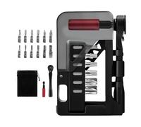 carotoe 12 In 1 Two Way Ratchets Wrench Set Bike Maintenance Multitool Tool Set Steel Bits Extension Rod Ratchet Wrench