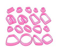 carotoe 18 Pcs/Set Clay Earring Frame Clay Multi-shape Small Pottery Tools for Earrings Making