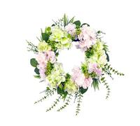 carotoe 19.69inch Artificial Flower Wreath Hydrangeas Florals Wreath for Front Door Wall Wedding Party Home Decorations Wedding Theme