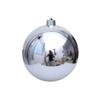 carotoe 25Cm 30Cm 40Cm Glossy Silver Christmas Ornament Elegant Holiday Decors for Indoor Outdoors and Commercial Use Sparkling Hangings Ball