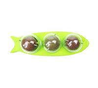 carotoe 3 Pieces Silvervine Balls Edible Toy for Cats Lick Safe Kitten Chew Toys Teeth Cleaning for Toy Wall Licking Ball