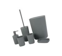 carotoe 6 Piece Bathroom Set Toothbrush Holder Waste Bin Combo for Modern Bathroom Storage Waterproof