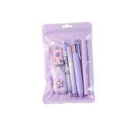 carotoe 6Pcs Essential Stationery Set: Retractable Gel Pen Multicolor Marker Eraser Pencil Highlighter Correction Tape Ergonomic Pen And Pencil Set