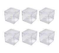 carotoe 6PCS Square Observation Container with Magnification Lid Children Safe Catcher for Home Classroom Use Observation Box with Magnification Lid