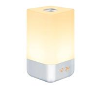 carotoe And Alarm Clock 2 in 1 with Simulated Sunrising Sunset Lighting Multiple Light Setting for Better Sleep Color Changing Lamp