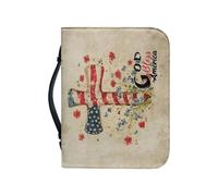 carotoe Attractive Waterproof Pattern PU Leather Carry Bag with Interior Pockets for Organizing Items Large Capacity Scripture Bag