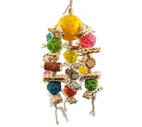 carotoe Bird Tearing Toy Chewing Bird Toy Natural Corn Blocks Cage Accessories Talking Molar for Large Birds