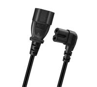 carotoe C14 to 7 Angled Power Cord Copper Wire Flexible Right Angled 10A Line for Compactly Space Applications