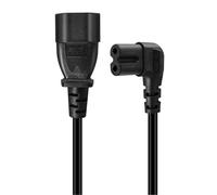 carotoe C14 to 7 Angled Power Cord Copper Wire Flexible Right Angled 10A Line for Compactly Space Applications