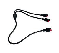 carotoe Connector Splitter Cable 30A 16AWG Portable Station Solar Panel Battery Pack Branch Setup Utility, Approx 60 Cm, Black Finish Extension