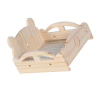 carotoe Consistent Wood Perch Bed for Pet Birds with Open Metal Base and Fun Play Enclosure Ventilated Avian Retreat