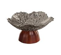carotoe Contemporary Raised Fruit Food Grade Candy Tray with Metal Accent and Multiple Type Optional High Foot Fruit Tray