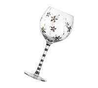 carotoe Creative Hand-Painted Crystal Wine Glass Transparency High-Arched Cup Glassware for Romantics Dinners Unique Wine Glass