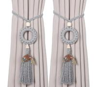 carotoe Curtain Tiebacks Braided Rope Knot Drape Tie Backs Decorative Curtain Holdbacks for Home Offices Window Drapery Tiebacks