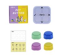 carotoe Dog Button for Communication Button Recordable Training Buzzers Stickers Mat Set Perfect for Family Game Talking for Dogs Cats to Communicate Small with Mat Stickers Set