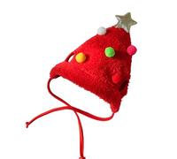 carotoe Dog Hat Colorful Pompoms Hat Headwear Christmas Pet Christmas Tree Pompoms Headwear Party Costume Supplies Pet Tree Costume
