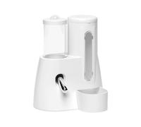 carotoe Double Chamber Small Animal Feeder and Water Bottle Stable Base Construction for Cage Environment Water Dispenser