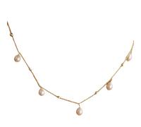 carotoe Double Layer Choker Necklace Set Imitation Pearls Alloy Clavicle Chain Jewelry for Daily Wear Gift Alloy Chain Jewelry Set