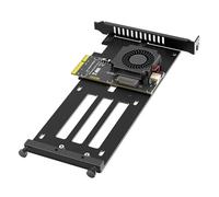 carotoe E1.S E3.S SSD Adapter Card, EDSFF Converter with Controlled Cooling Fan and Metal Tray for Desktop Computer Storage Expansion Builds