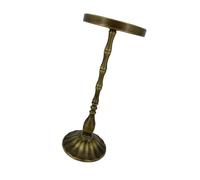 carotoe Entryway Corner Table, Antique Bronze Metal, Balanced Round Platform, Decorative Pedestal Option for, Photos, Keys Pedestal Tables for Small Spaces