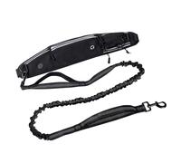 carotoe Illuminated Pet Walking Belt with Stretchy Shock Reducing Leash and 4 Part Waist Bag Unencumbered Dog Rope Denial Twist Dog Utilize Shock Absorbing Guide Running Rope