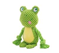 carotoe Interactive Plush Dog Toy with Squeaky Cotton Rope for Teeth and Pet Anxieties Reliefs Tugs Toy