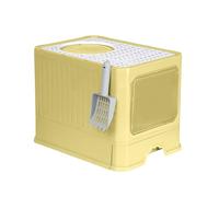 carotoe Litter Box Rabbits Control Not Stick Smooth Surfaces Cats Litter Pans Enclosed Cats Container Pans with Lid