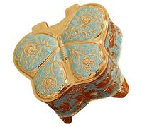 carotoe Metal Jewelry Storage Solution with Butterfly Shape Space Saving Design Elegant Rings Holder Texture for Jewelry Butterfly Trinket Box