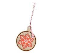 carotoe Natural Wood Christmas Cookie Ornament with User Friendly Coating for Tree Decors and Festival Homes Decoration Wooden Cookie Shape Christmas Tree Decorations