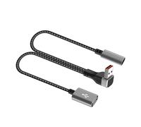 carotoe Nylon Braided USB Extension Cord USB to Type C Splitter 66W Power 90Degree Bend Design for Compactly Space Fast Charging Data Cable for Car