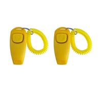 carotoe Pack of 2 Dog Clickers Whistles Set Training Tool Accessories for Breeds Obedience and Behavior Control Dog Clickers