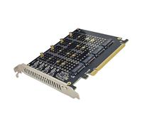carotoe PCIe X16 to 4 Storage Expansion Board with Efficient Cooling and Simple Installation Aluminum Heatsink PCIe Drive Expand