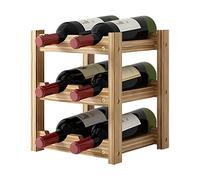 carotoe Rack Decoration Wine Rack Wood Household Small Modern Minimalist Wine Cabinet Display Racks Red Lattices Wood Stand