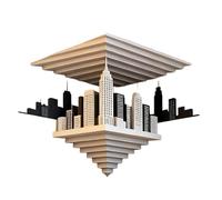 carotoe Realistic 3D Optical Corner Wall Sticker for Home and Easy Install Decor Easy Install