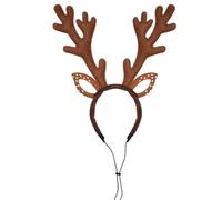 carotoe Regulable Reindeers Antlers Headbands for Dog Cats Soft Fabric Christmas Pet Costume Accessory Holiday Photo Props Festives Pet Photography Props