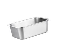 carotoe Rustproof Stainless Steel Pet Bowl Wide Anti Slip Base Large Capacity Easy to Clean Rectangle Large Capacity Pet Food Bowl