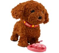 carotoe Safe and Soft Childrens Electric Toy Dog That Walks Barks and Mimics Speech Plush Licking Motion Voice Toy