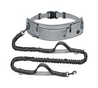 carotoe Shock Absorbing Bungee Dog Leash Waist Pack for Large Dogs Featuring Secure Grips and Light Reflective Trim Breathable Waist Leash for Hiking