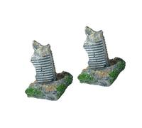 carotoe Simulation Ruins Building Model Figure FishTanks Ornament Decorative Accessories Landscape for Fish Shrimp Shelter Aquarium Landscape Accessory