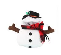 carotoe Snowmen Costume for Small Media Dogs Winter Warm Fleece Lined Outfit Elastics Christmas Party Apparels Dog Outfit Zippers