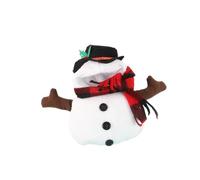 carotoe Snowmen Costume for Small Media Dogs Winter Warm Fleece Lined Outfit Elastics Christmas Party Apparels Dog Outfit Zippers