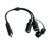 carotoe Socket Vehicle Adapter Wire 12 / 24V, Single Plug Configuration, 14AWG PVC Build, 40Cm Short Reach, 15A Part for Multi-Device Cabin Distribution