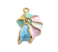 carotoe Stainless Steel Craft Charm Artistic Jewelry Component Conch Shape Necklace Making Accessories Suitable for Regular Use Cowrie Charm