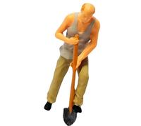 carotoe Tiny 1: 64 Scale Construction Site Model with Treasure Workers Decorative Ideal for Home or Work Area Decoration Miniature Construction Workers