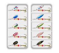 carotoe Wobble Rotating Plastomer Vibrations Baits Spinner Spoon Jigs Fishing Lures For Freshwaters Saltwater Angling Heavy Type Fishing Lures