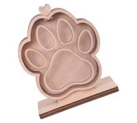 carotoe Wood Pet Hair Keepsakes Box Dog Cats Sculpture for Customizable Pet Name Memorial Display Home Tabletop Decors Wooden Hair Keepsakes Box