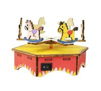 Carousel 3D Wooden Puzzle,for Steam Science Experiment Craft,Encourages Creativity Imagination,Learning Scientific Principles