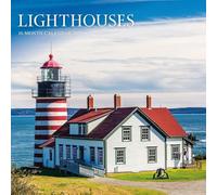 Carousel Calendars, Lighthouses Special Value 2026 Wall Calendar, 12.01'' X 12.01'', 16-Month Calendar with Stapled Binding