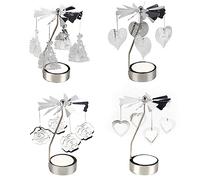 Carousel Candle Holder Pack of 4 - Reindeer Christmas Decorations